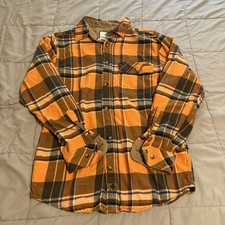 Legendary Whitetails Men's Hooded Quilted-Lined Flannel Shirt Jacket, Blue Plaid, Size SM — listing 5