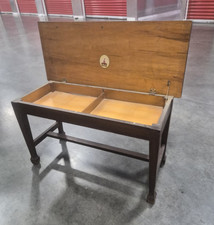 Vintage Tonk Manufacturing Co. Wooden Piano Bench with Lift-Top Storage — listing 2