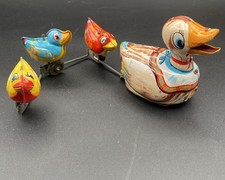Vintage Folk Art Tin Duck Figurine with Top Hat, Monocle & Bow Tie — listing 6