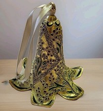 Chinese Cloisonné Enamel Bell Christmas Ornament with Fruit Motif