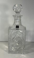 Saint-Louis Crystal Conical Wine Decanter with Etched Scrollwork and Spire Stopper — listing 6