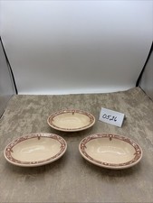 Shenango China Rim Rol Inca Ware Cup and Saucer, Red Floral Border Restaurant Ware