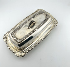 Vintage Pilgrim Silverplate Covered Butter Dish with Glass Insert — listing 4