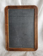 Antique Wood-Framed School Writing Slate with Cloth-Bound Corners — listing 6