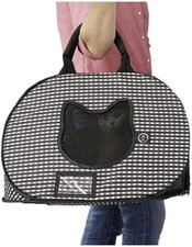 Necoichi Portable Soft-Sided Cat Carrier/Cage, Black & White Gingham — listing 2
