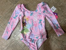 Disney Princess Girls' Long-Sleeve Cropped Rash Guard Swim Top — listing 5