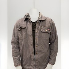 Dickies Men's Hooded Cotton Canvas Work Jacket with Quilted Lining — listing 6