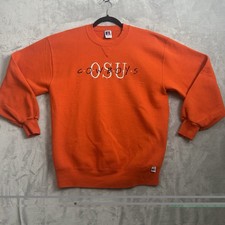 Russell Athletic Oklahoma State University Cowboys OSU T-Shirt, Grey and Orange, Size M