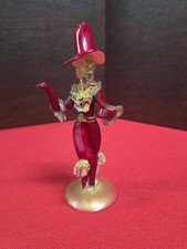 Murano Pink & Gold Aventurine Glass Figurine, Lady with Flower Basket — listing 6