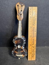 Miniature Handcrafted Guitar with Mother-of-Pearl Inlay Back — listing 5