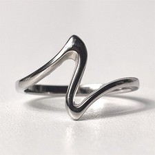 Sterling Silver Marquise-Cut CZ Bypass Ring — listing 2