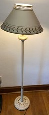 Large Decorative Tin & Glass Floor Lantern Candle Holder with Wood Handle, 3ft Tall — listing 3