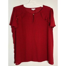 Liz Claiborne Women's Black & White Polka Dot Blouse, Size XXL — listing 3