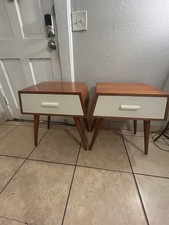 Mid-Century Modern Walnut Three-Drawer Dresser/Chest with Sculpted Wood Pulls — listing 5