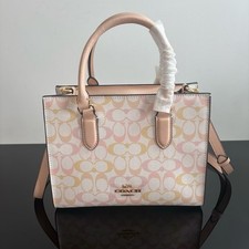 Coach Two-Tone Blue & Cream Leather Tote Bag with Ring Hardware, listing 2