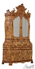 Italian Marquetry Inlaid Secretary Bookcase / Drop-Front Bureau — listing 4