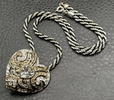 Vintage Silver-Tone Chunky Rope Twist Chain Necklace — listing 2