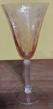 Set of Eight Tiffin Flanders Pink Etched Poppy Water Goblets — listing 5