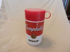 Vintage Campbell's Condensed Soup Thermos with Red Cup Lid