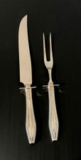 Antique 3-Piece Sterling Silver Handle Carving Set with Fork, Knife & Sharpening Steel — listing 5