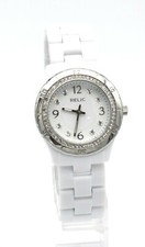 Relic Women's White Silicone Band Crystal-Accent Quartz Watch, Model ZR11898 — listing 5