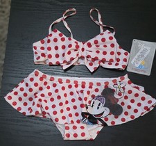 Disney Minnie Mouse Girls Two-Piece Bikini Swimsuit Red Gingham Print — listing 6