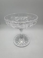 Cut Crystal Covered Candy Dish with Pinwheel Star Pattern and Pointed Steeple Finial — listing 6