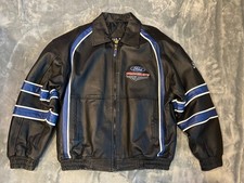Vintage Essex Ford Racing NASCAR Embroidered Bomber Jacket, Size XXL, Blue/Black/Red — listing 2