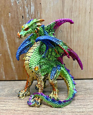 Purple Baby Dragon Figurine Holding Glass Crystal Ball — listing 3