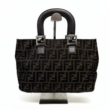 Fendi Vintage Black Leather Oversized Shopper Tote Bag — listing 5