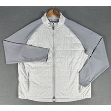Women's Hybrid Quilted Full-Zip Jacket with Fleece Sleeves, Cream/Ivory Zella / other athletic brand — listing 3