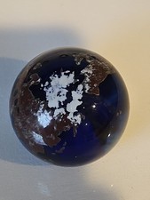 Lundberg Studios Planet Earth Art Glass Paperweight 2.5 inch Signed 1993 — listing 5