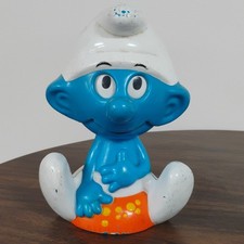Vintage 1982 Sawing Smurf Handyman PVC Figure on Card, Wallace Berrie & Co. (Peyo) — listing 3