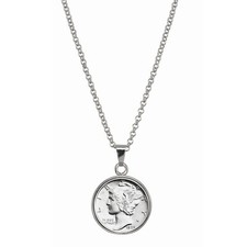 1941 Mercury Dime Mounted in Coin Bezel Pendant — listing 2