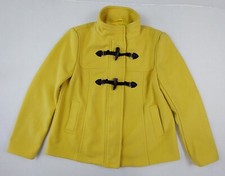 United Colors of Benetton Black Wool Duffle Coat with Hood and Toggle Closures