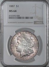 1887 Morgan Silver Dollar