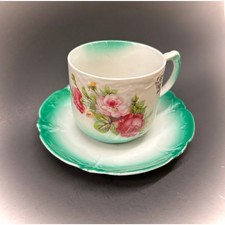 Vintage German Porcelain Plate with Yellow Rose Decal — listing 5