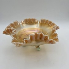 Marigold Carnival Glass Bowls, Lot of 4 Iridescent Pieces — listing 2