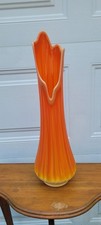 L.E. Smith Bittersweet Orange Swung Vase — listing 4