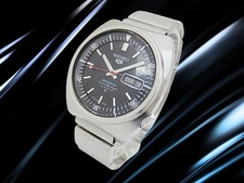 Vintage Seiko 5 Sports 6119-6020 Automatic Day-Date Watch, Purple/Blue Dial — listing 6