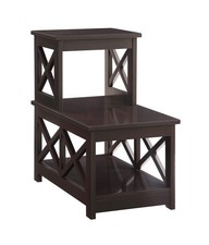 Traditional Cherry-Finish Chairside End Table with Drawer and Cabinet — listing 2