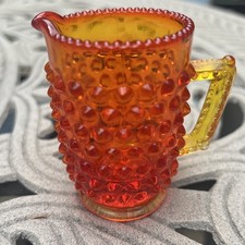 Fenton Amberina Hobnail Glass Victorian Cat Head Boot / Shoe, 5.5 inches — listing 4