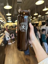 Starbucks Seattle City Stainless Steel Tumbler with Teal Flip-Top Lid