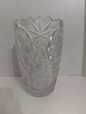 Cut Lead Crystal Bulbous-Base Vase with Star, Diamond and Cross-Hatch Cutting — listing 4