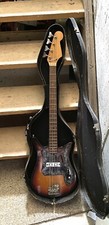 Vintage 1960s Japanese Sunburst Electric Bass Guitar (MIJ, unbranded/possible Teisco-Kawai) — listing 6