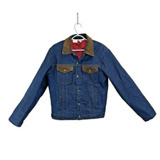 Vintage Key Imperial Corduroy-Collar Blanket-Lined Denim Chore Jacket — listing 6