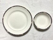 Vintage National Ivory 10-Piece Dinnerware Set with Service Pieces, Ivory with Gold Trim and Floral Border, circa 1920s — listing 4