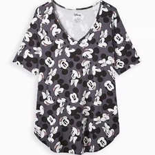 Torrid Disney Mickey Mouse Icon & Sparkle Print Sleeveless Babydoll Dress, Size 1 (14/16)