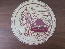 Vintage 1955 Iroquois Beer and Ale Round Cardboard Advertising Sign/Coaster, Iroquois Beverage Corporation Buffalo NY, 11" Diameter — listing 6