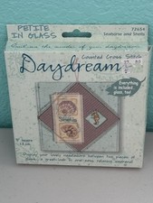 Framed Hand-Stitched Seahorse Cross-Stitch Needlework, Green Mat — listing 2